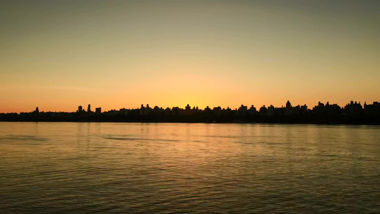 Stock Video New York City At Sunrise Live Wallpaper