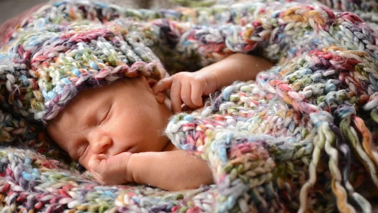 Stock Video Newborn Baby Having A Nap Live Wallpaper