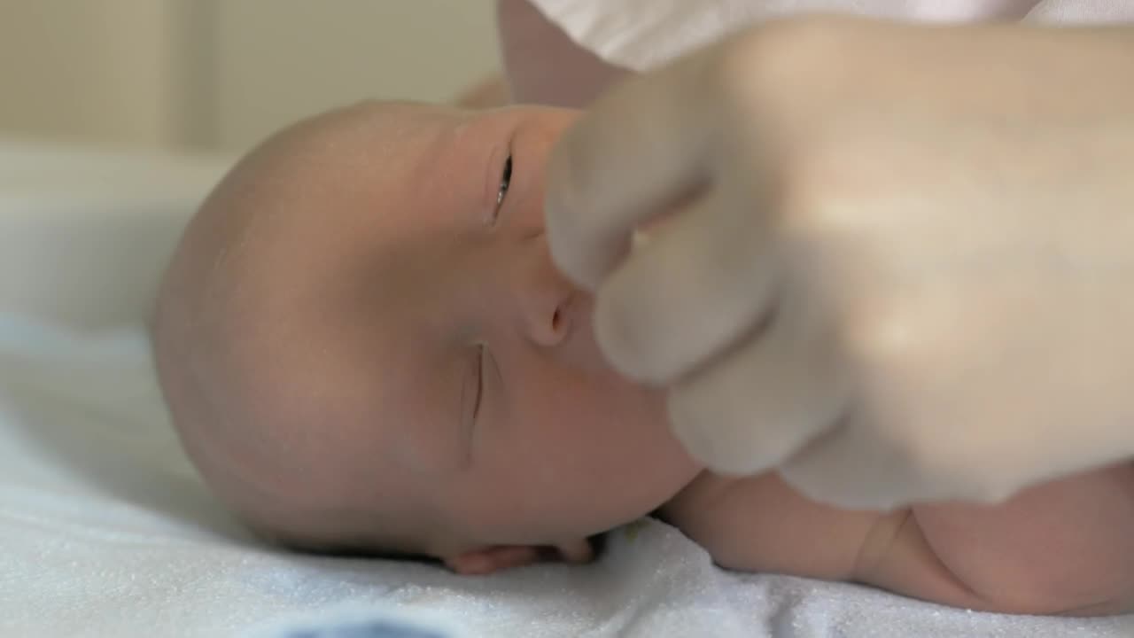 Stock Video Newborn Baby Laying In A Hospital Live Wallpaper