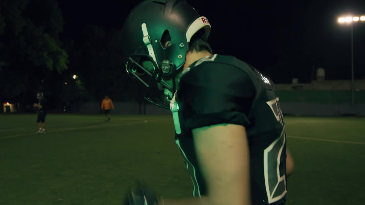 Stock Video Night Training Of A Football Team Live Wallpaper