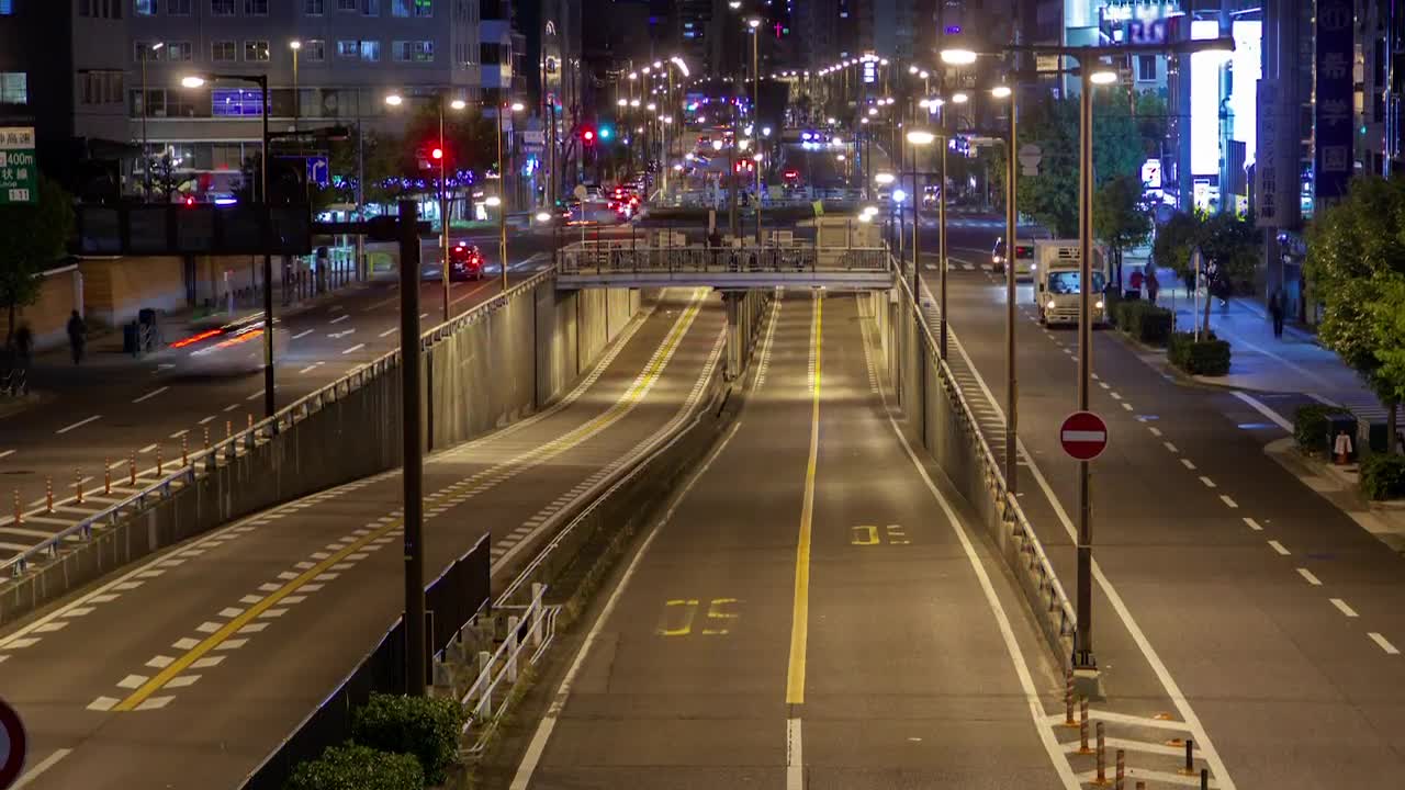 Stock Video Osaka City Roads At Night Live Wallpaper