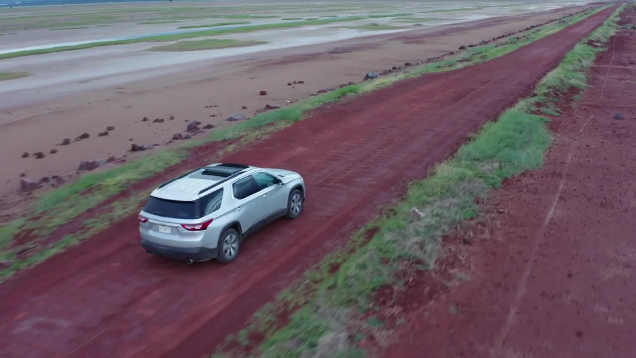 Video Stock Pickup Truck Traveling Through A Desert In An Aerial Shot Live Wallpaper Free