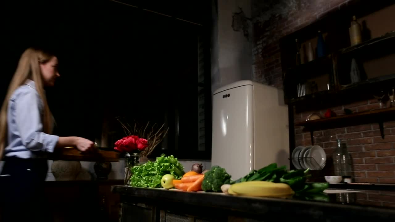 Video Stock Preparing Vegetables In A Cafe Kitchen Live Wallpaper Free