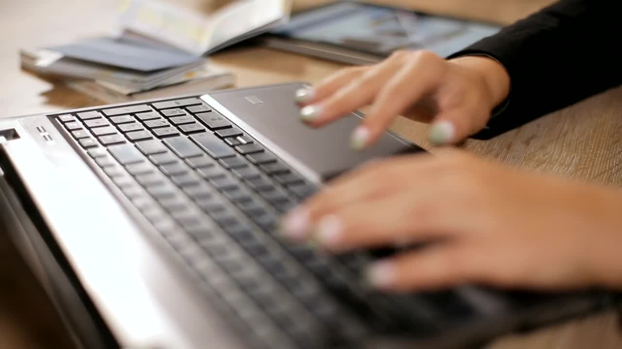 Video Stock Professional Hands Type On Laptop Keyboard Live Wallpaper Free