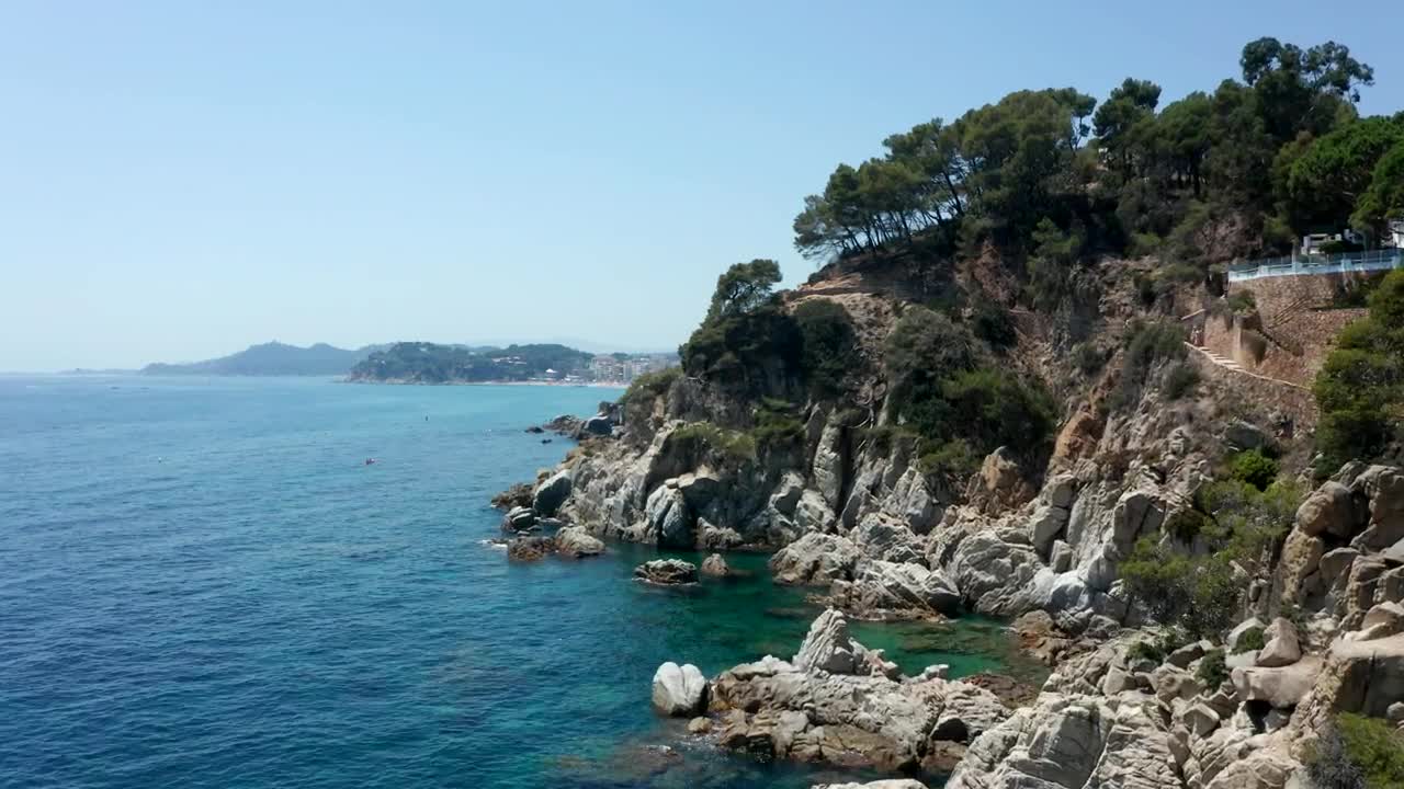 Free Stock Video Rocky Coast Against A Blue Sky Live Wallpaper