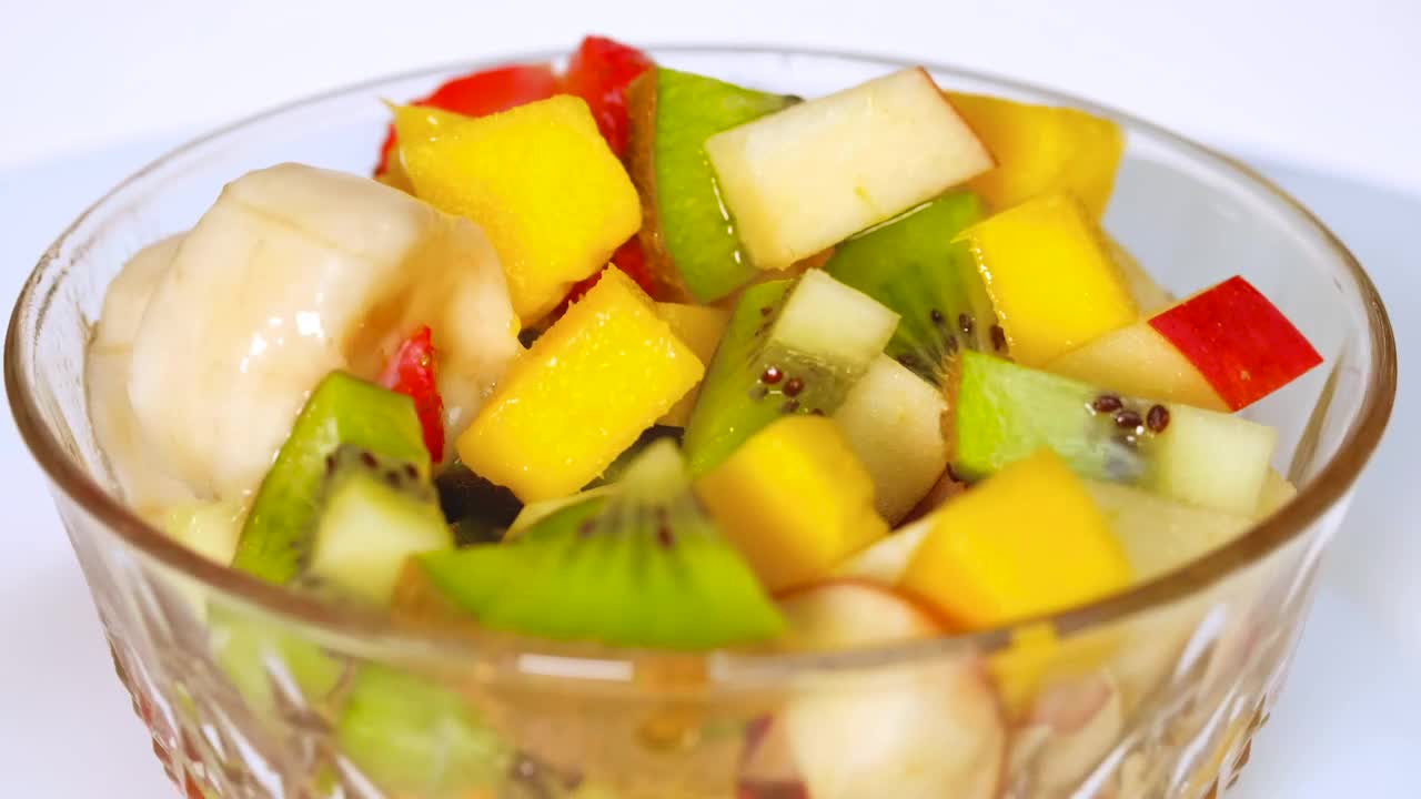 Free Stock Video Rotating Bowl With Fruit On A White Background Live Wallpaper