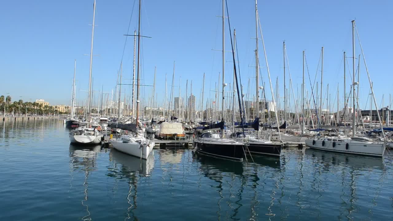 Free Stock Video Sailboats Anchored In A Harbor Live Wallpaper