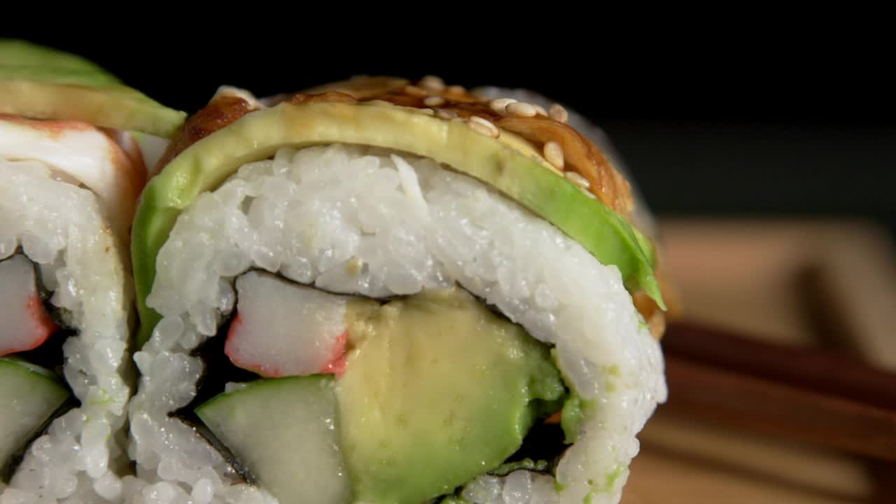 Free Stock Video Selection Of Sushi Rolls Live Wallpaper