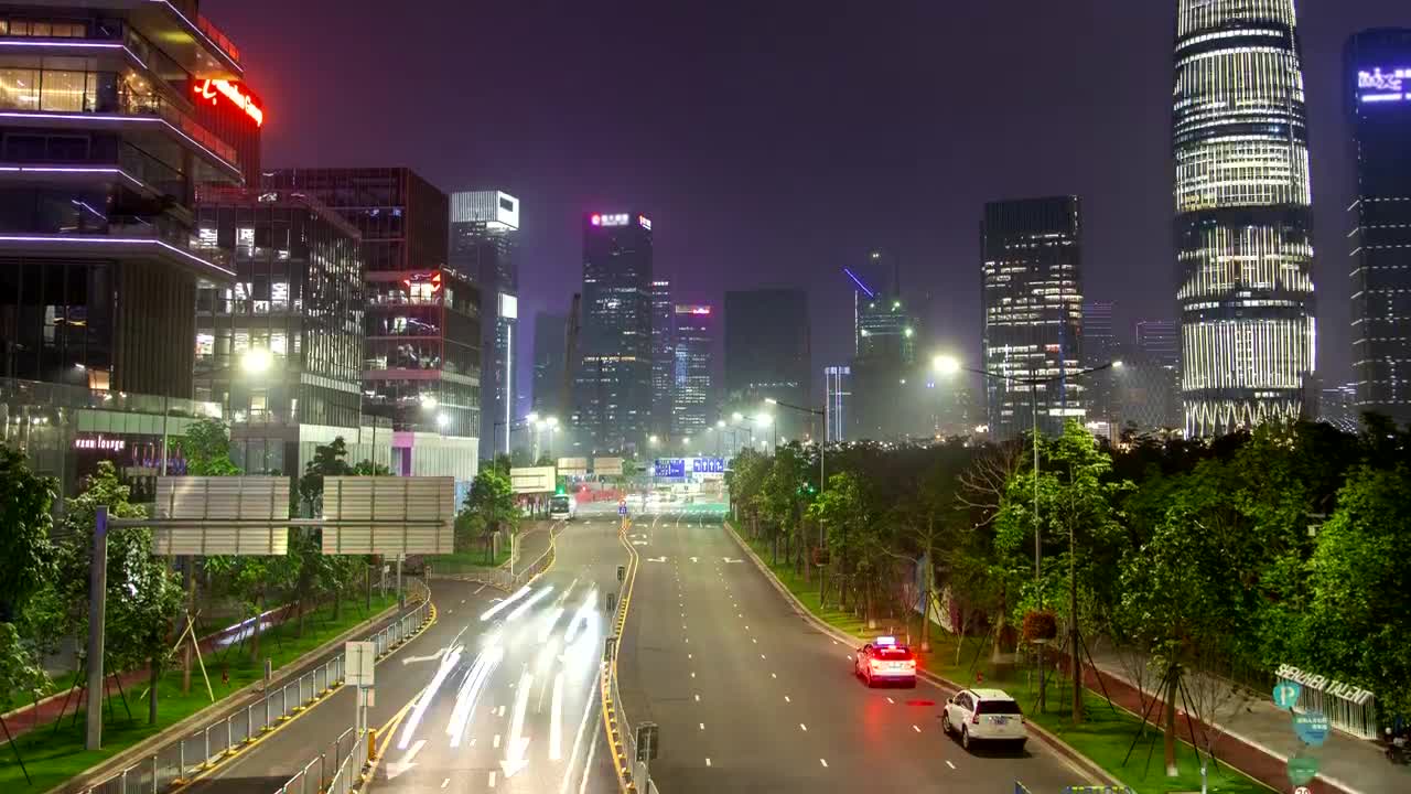 Free Stock Video Shenzen Highway And City Skyscraper Flashing Live Wallpaper