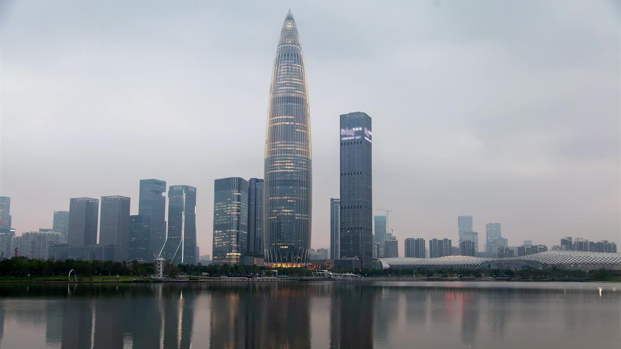 Free Stock Video Shenzen Skyscrapers With Flashing Lights Live Wallpaper