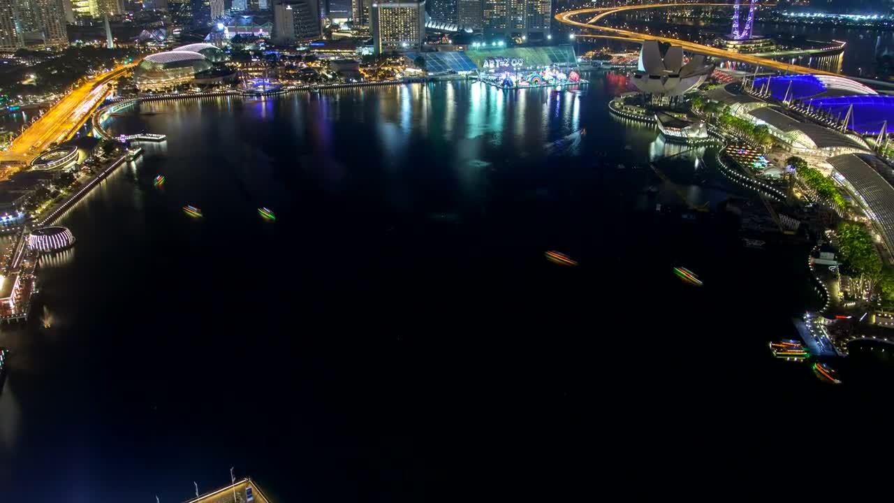 Free Stock Video Singapore Harbor Traffic At Night Live Wallpaper