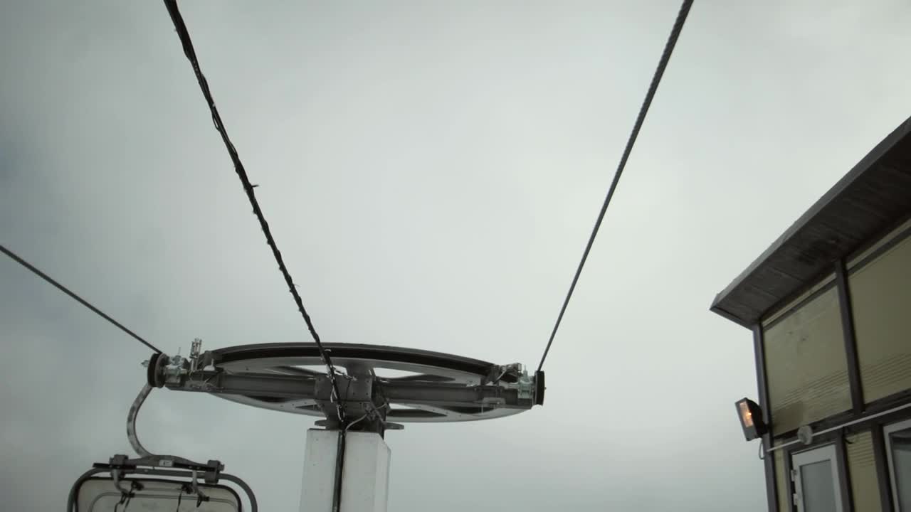 Free Video Stock Ski Lifts Moving At A Resort Live Wallpaper