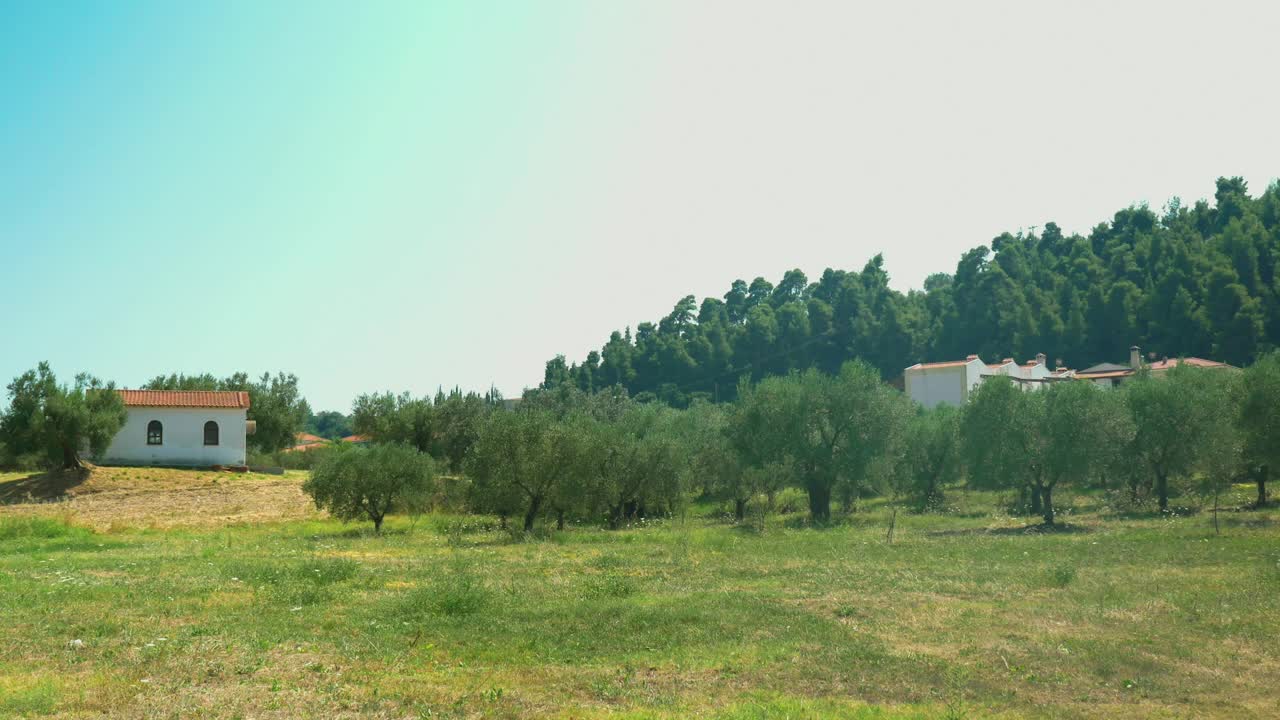 Free Video Stock Small Rural Buildings In A Field Live Wallpaper