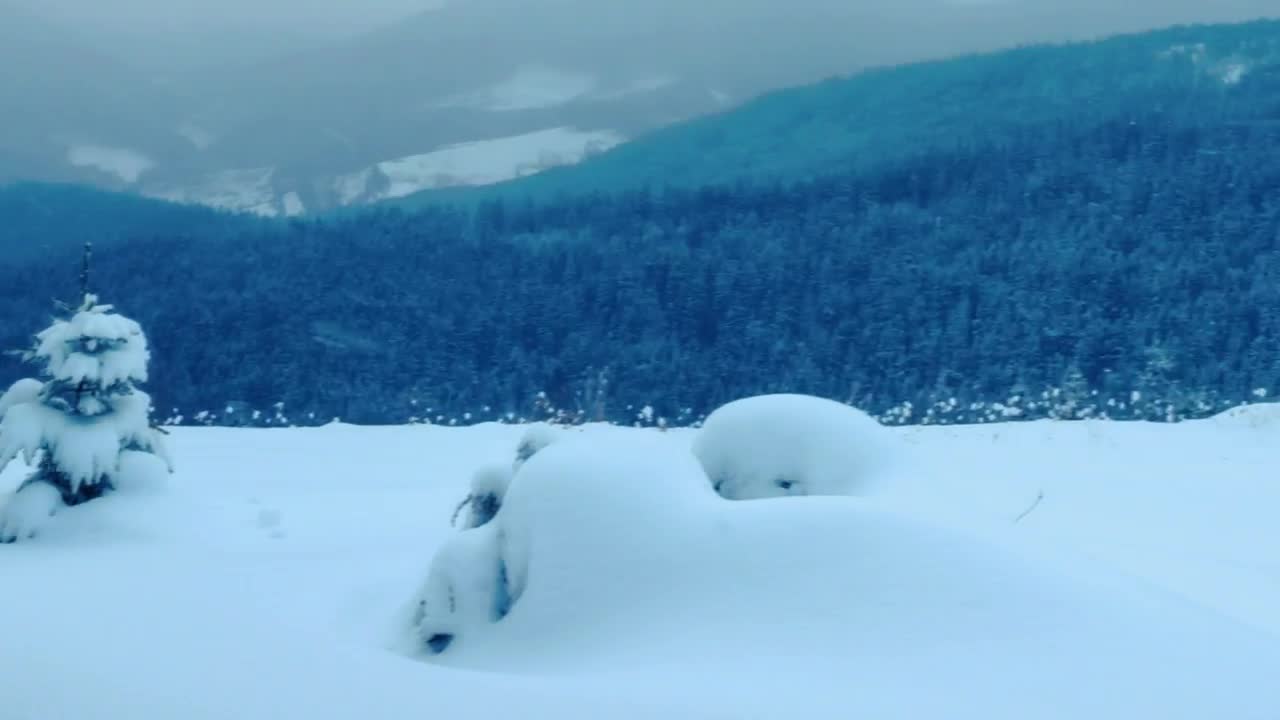 Free Video Stock Snow Storm In The Mountains Live Wallpaper