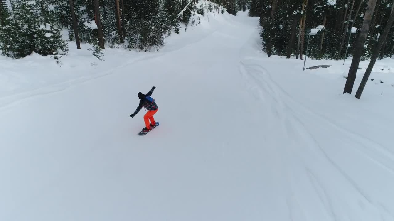 Free Video Stock Snowboarding Down A Small Hill Live Wallpaper