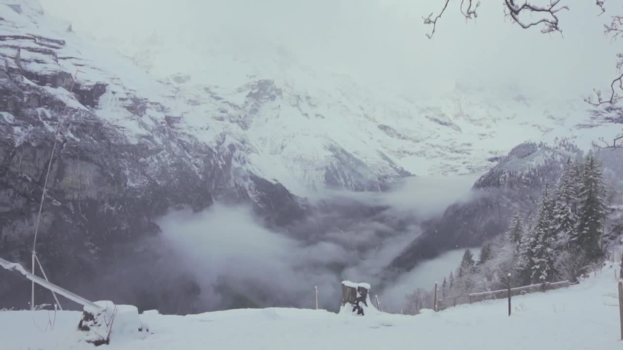Free Video Stock Snowy Mountains Landscape Live Wallpaper