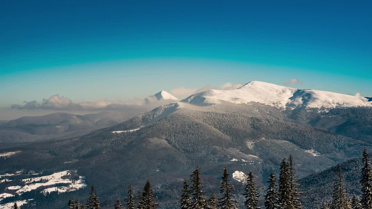 Free Video Stock Snowy Mountains Seen From Afar Live Wallpaper