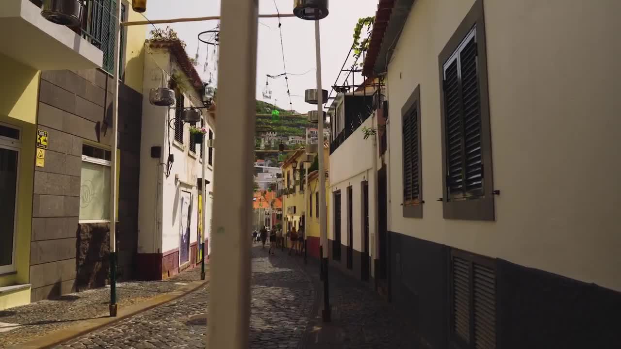 Free Video Stock tourist town near the sea Live Wallpaper