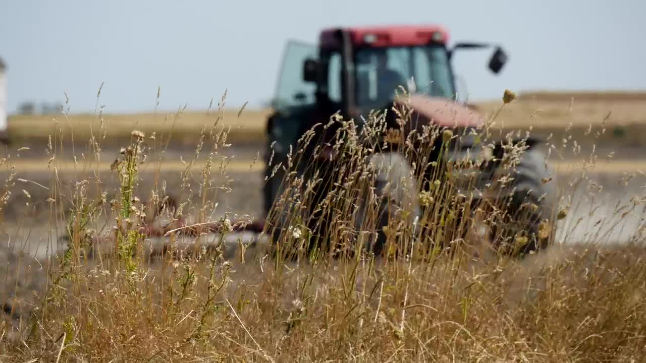 Free Video Stock tractor driving in the field Live Wallpaper