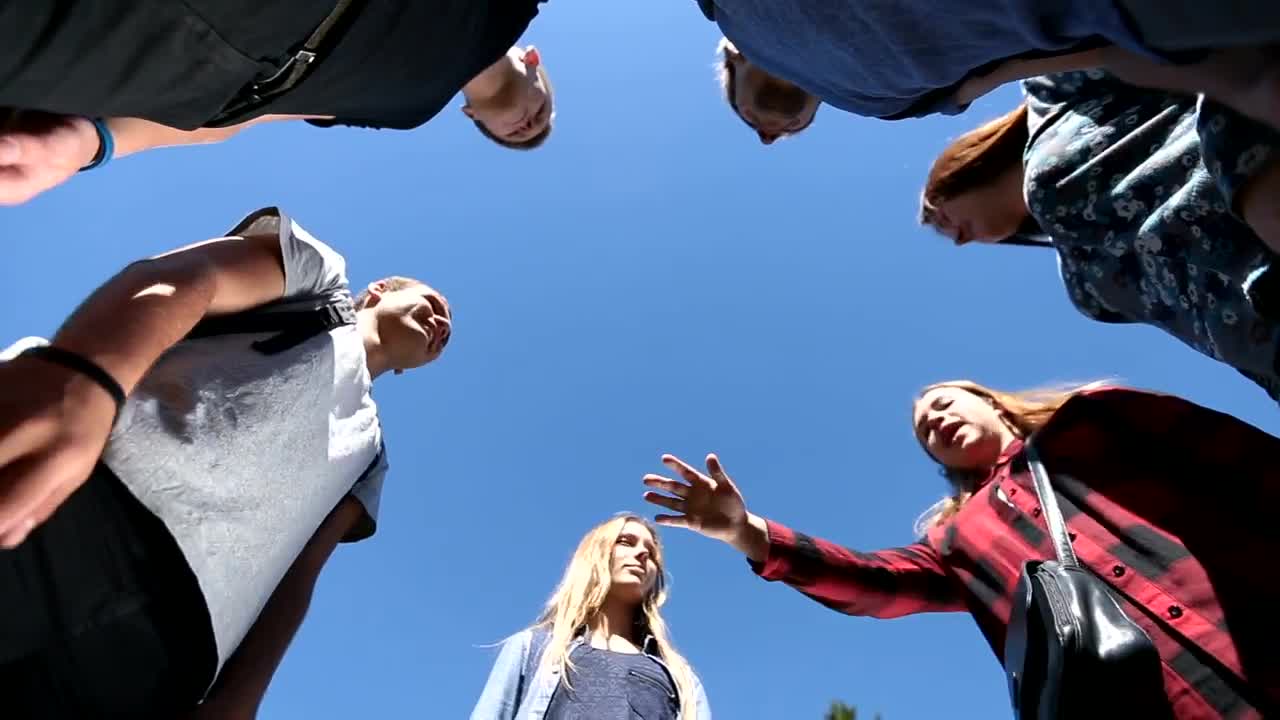 Free Stock Video Young People Joining Their Hands To The Center Live Wallpaper