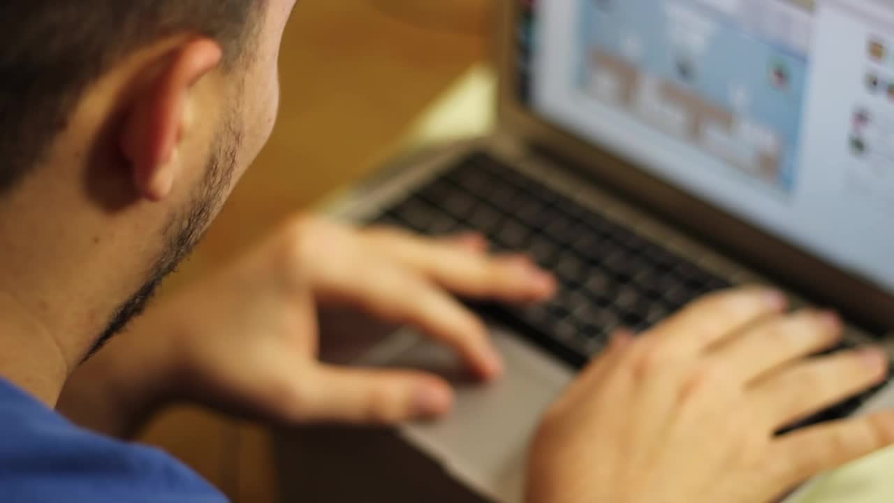 Free Stock Video Young Man Working On A Laptop Live Wallpaper