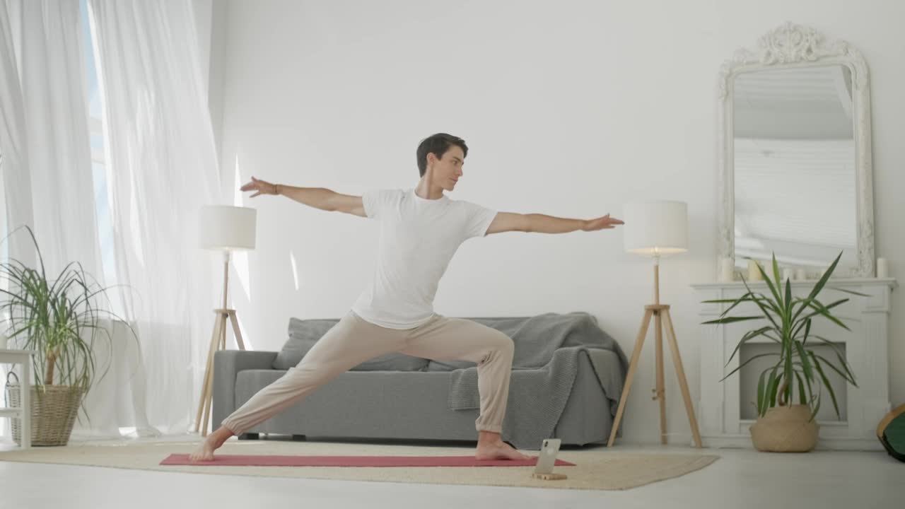 Free Stock Video Yogi Man Stretching On A Yoga Mat Live Wallpaper