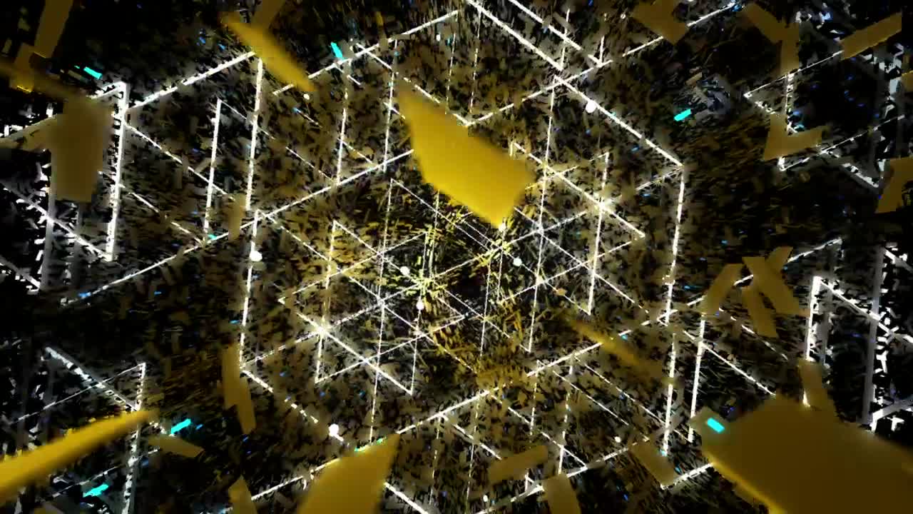 Free Stock Video Yellow Background With Triangular Lights Shapes Live Wallpaper