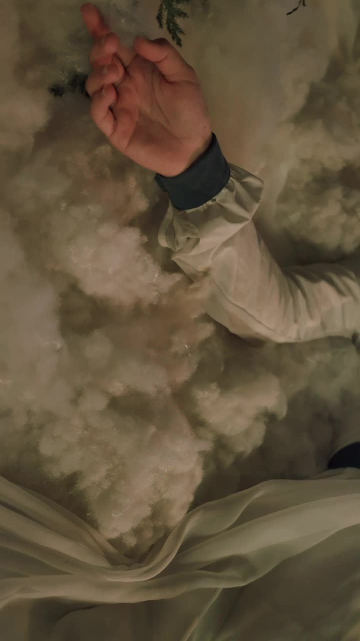 Free Stock Video Winter Makeup Girl Lying On Cotton Live Wallpaper