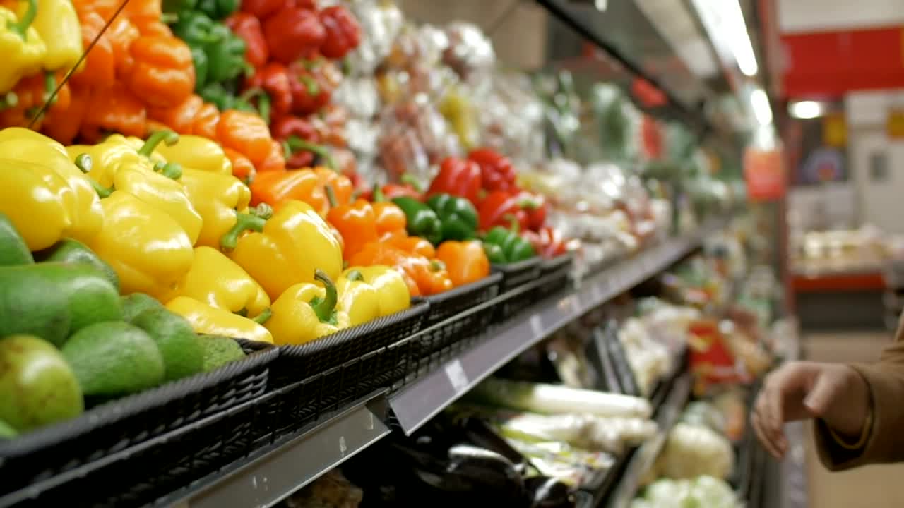   Stock Footage Woman Buying Peppers Live Wallpaper