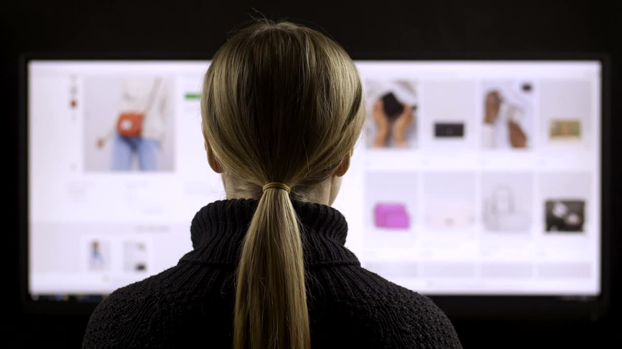   Stock Footage Woman Buying Online Live Wallpaper