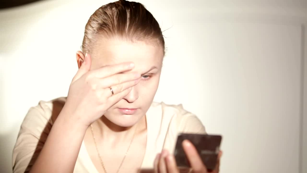   Stock Footage Woman Applying Cream To Her Skin Live Wallpaper