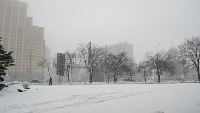   Stock Footage Winter In A Large City Smalllive Wallpaper
