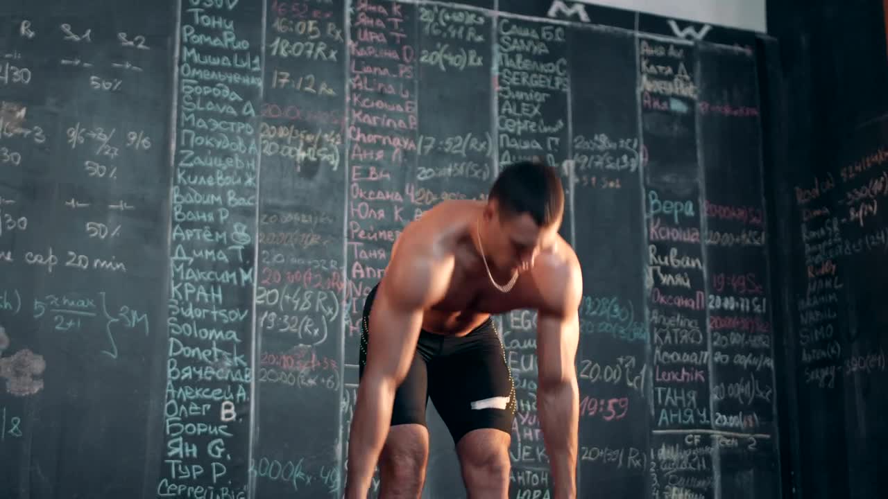   Stock Footage Weightlifter In The Gym Live Wallpaper