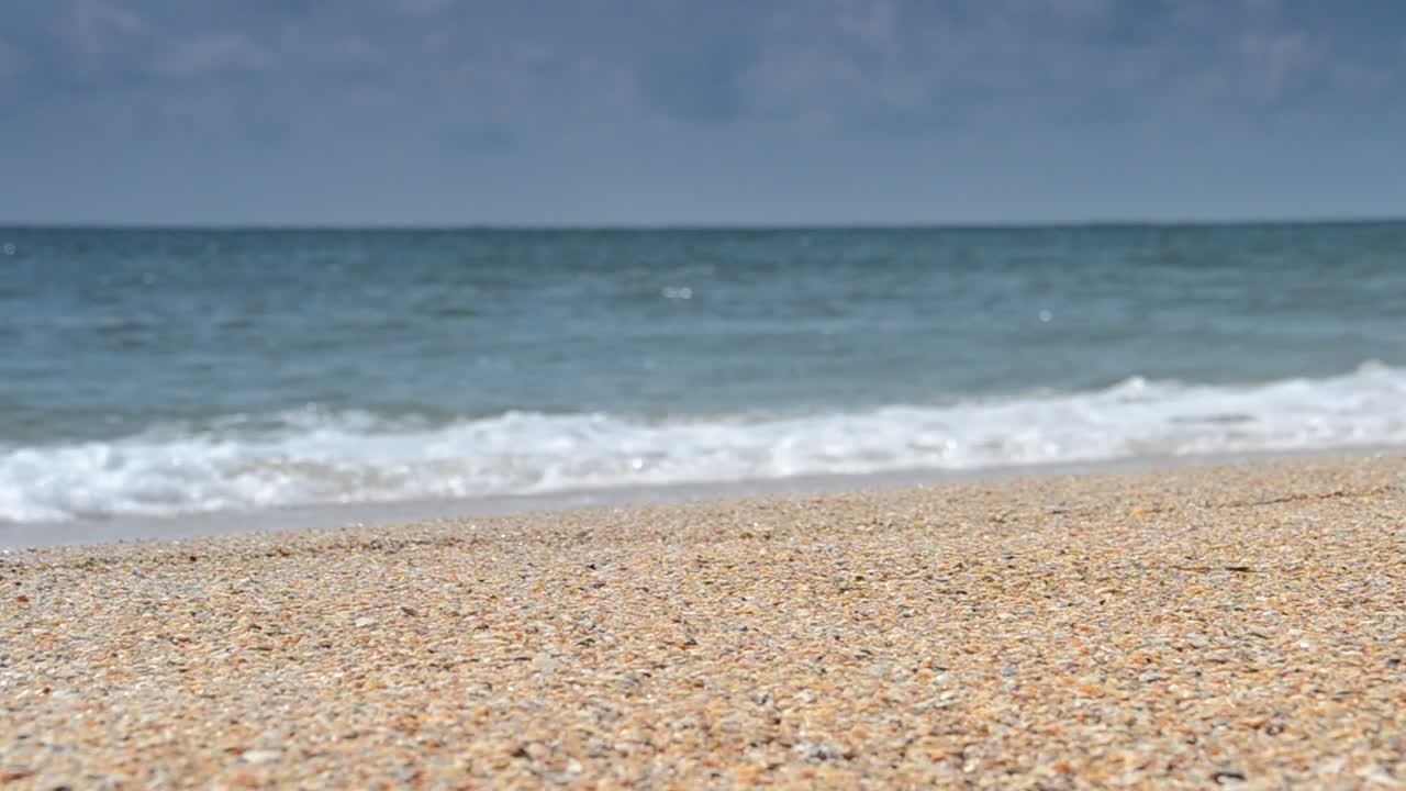  Stock Footage Waves Breaking On An Empty Shore Live Wallpaper