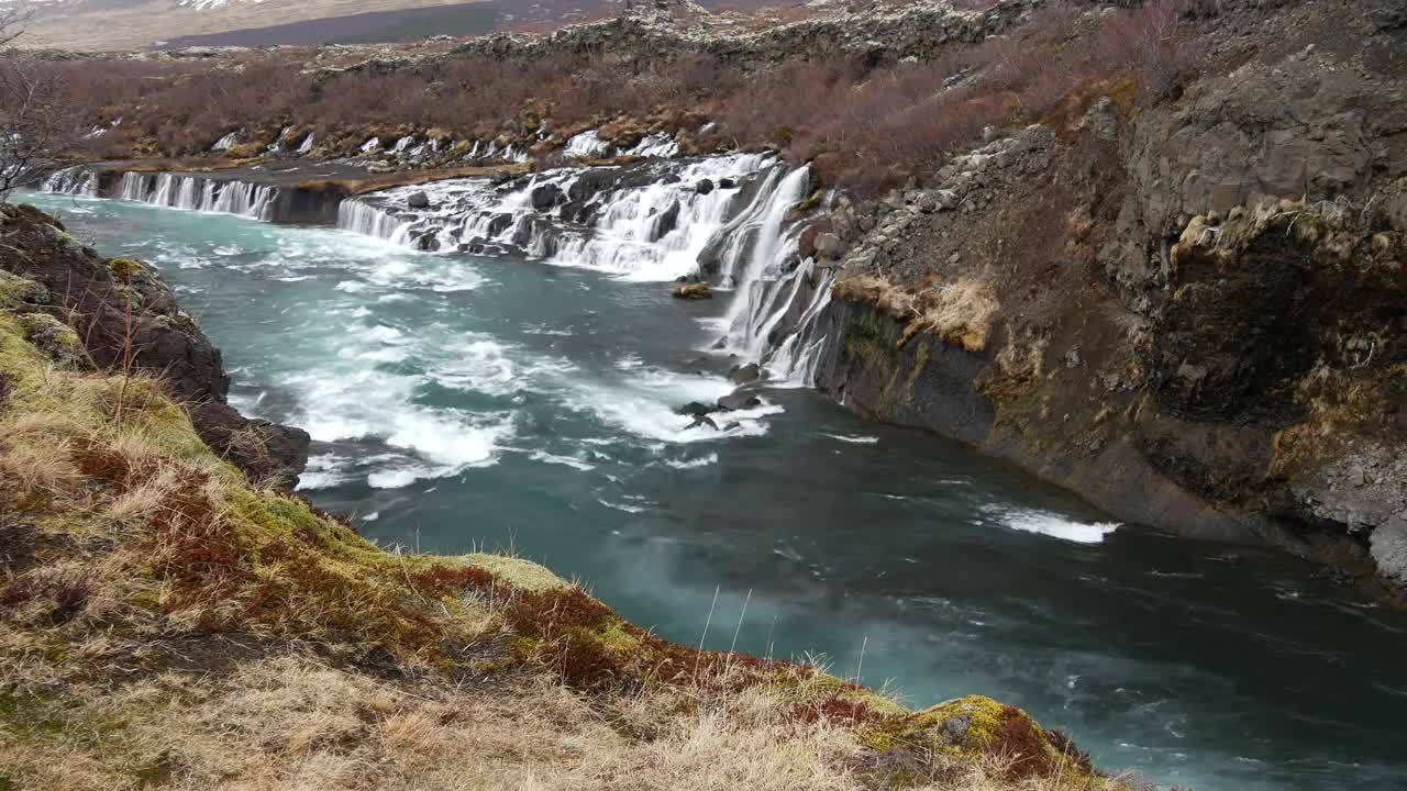   Stock Footage Waterfalls And A River In The Mountain Live Wallpaper