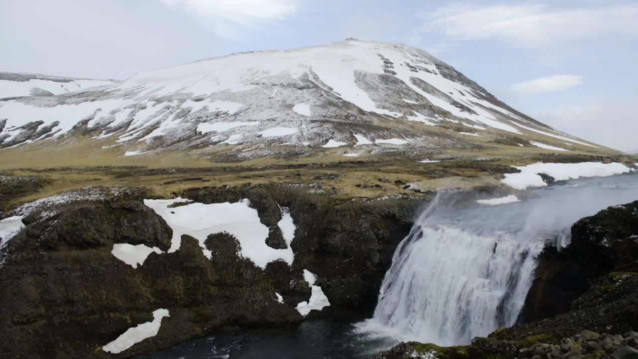   Stock Footage Waterfall By A Mountain Live Wallpaper