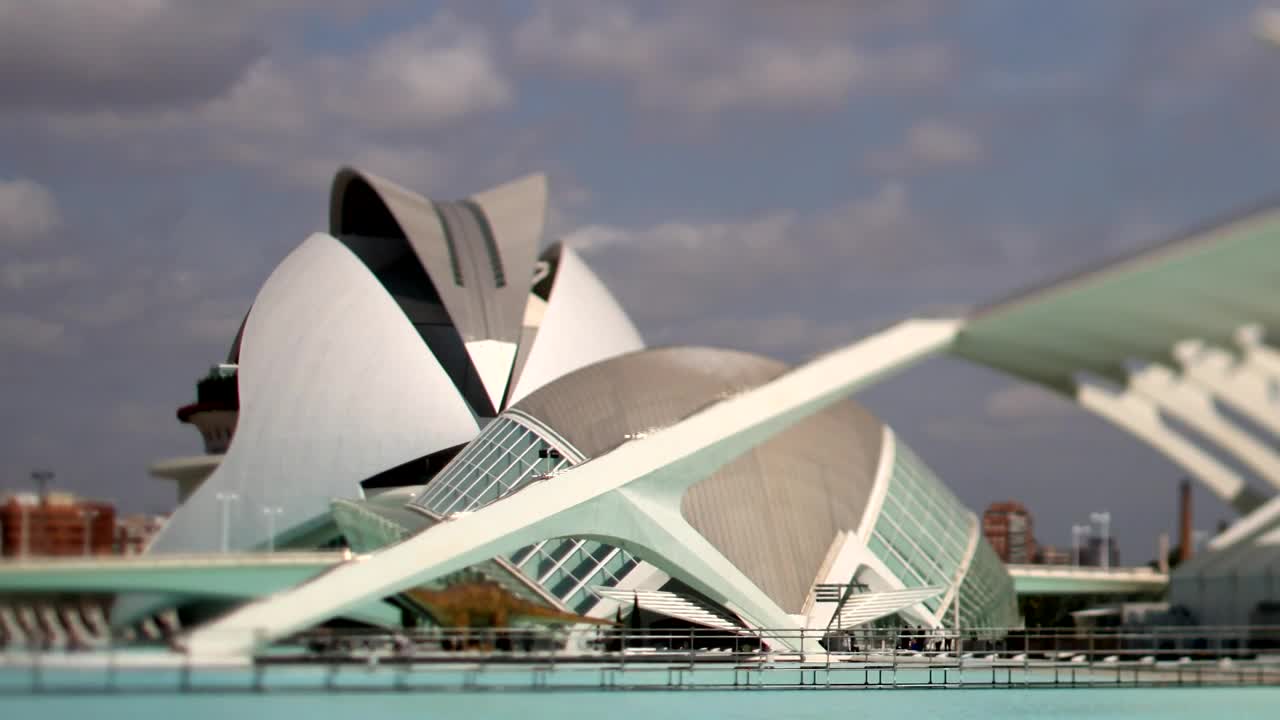   Stock Footage View Of The City Of Arts And Sciences In Valencia Live Wallpaper
