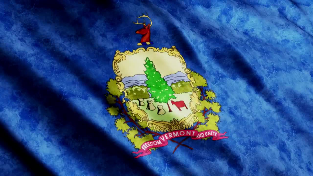   Stock Footage Vermont State Flag D Animation Live Wallpaper