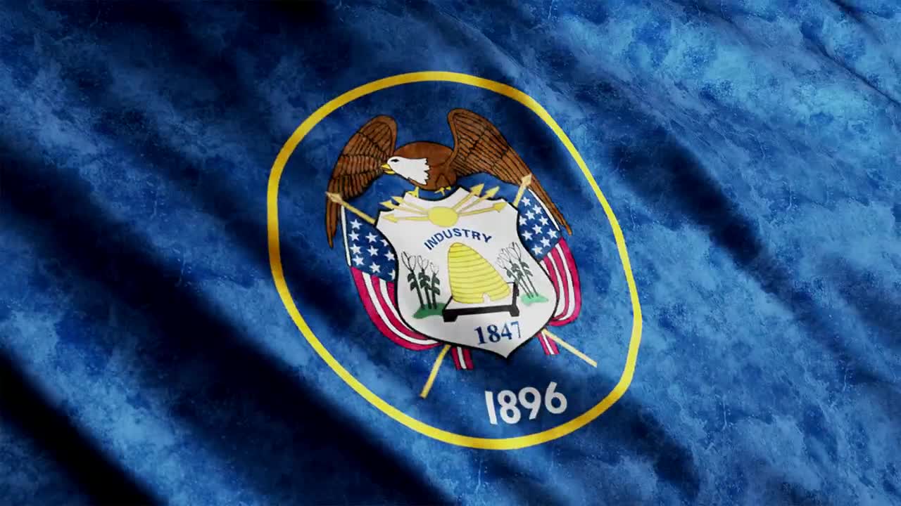   Stock Footage Utah State D Animation Flag Live Wallpaper