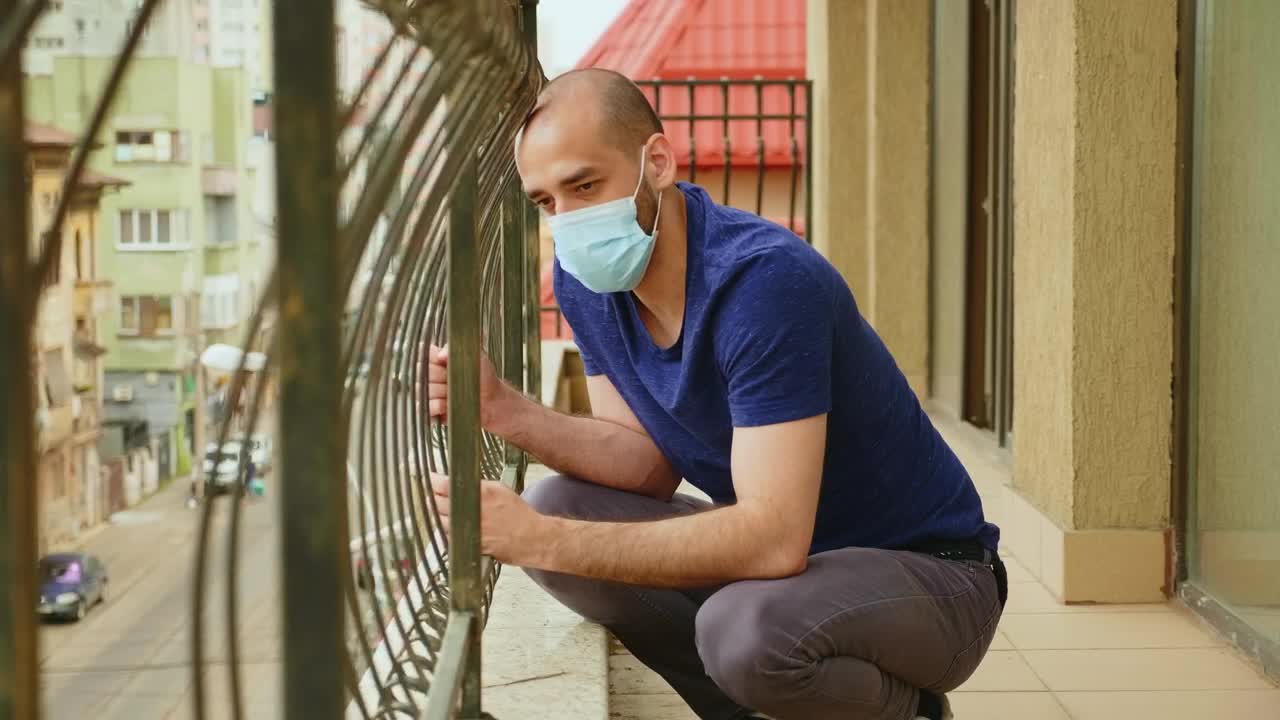   Stock Footage Unhappy Man During Lockdown Live Wallpaper