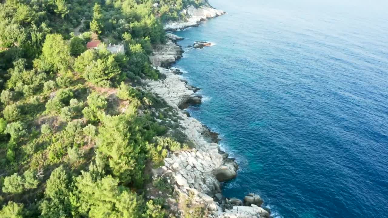   Stock Footage Turquoise Ocean And Steep Rocks Live Wallpaper