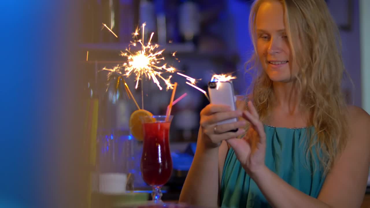 Stock Footage Woman Taking A Photo Of Her Cocktail Live Wallpaper Free