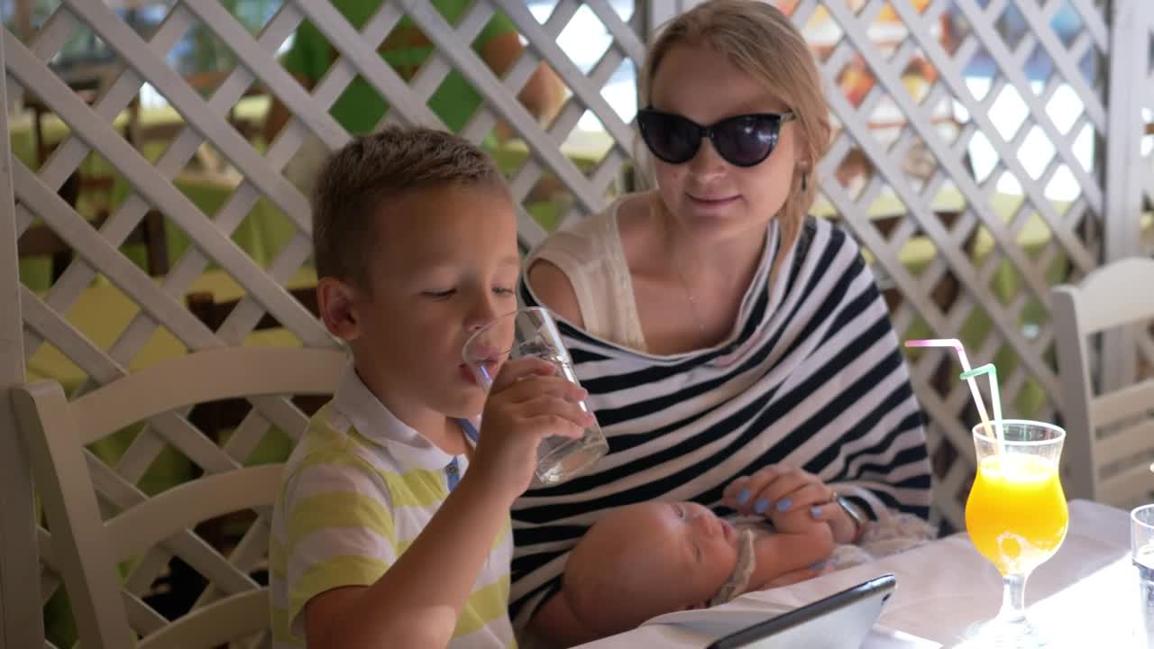 Stock Footage Young Family Having Lunch On Vacation Live Wallpaper Free