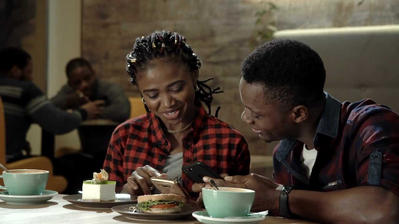 Stock Footage Young Couple Laughing At Social Media Post Live Wallpaper Free
