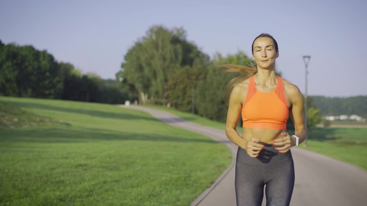 Stock Footage Woman Running In The Park Live Wallpaper Free