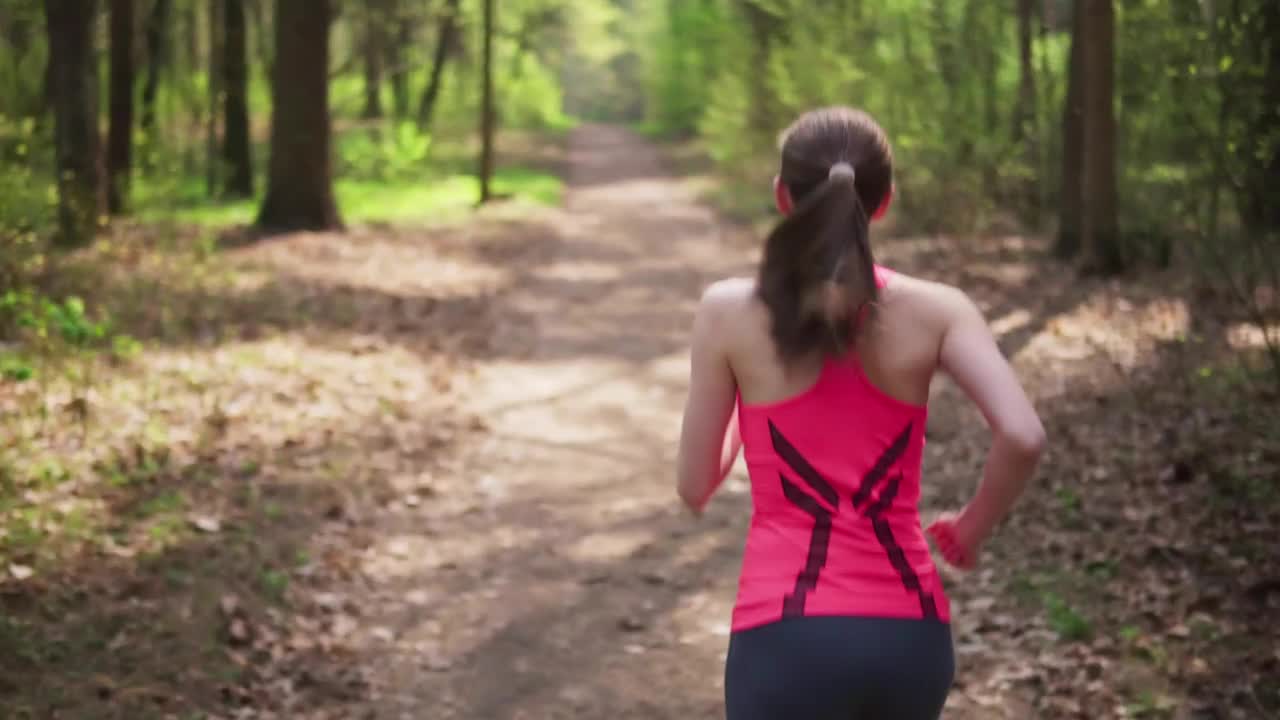 Stock Footage Woman Running Down A Country Path Live Wallpaper Free