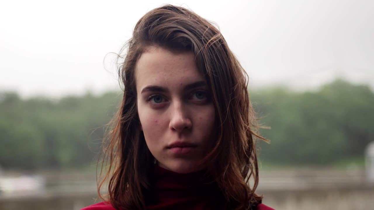 Stock Footage Young Woman Looking Unhappy Live Wallpaper Free