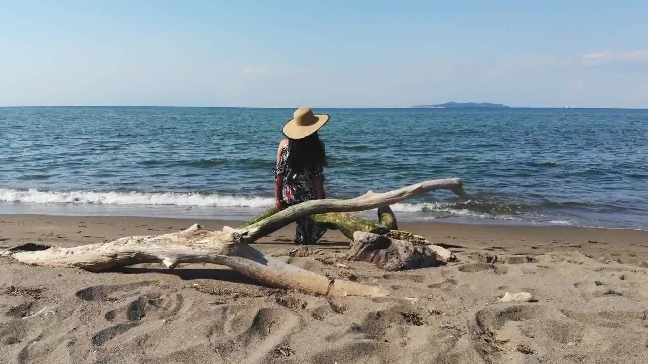 Stock Footage Woman Contemplating The Ocean Live Wallpaper Free