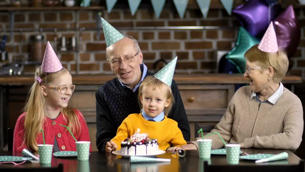 Stock Footage Young Boy With His Cake Live Wallpaper Free