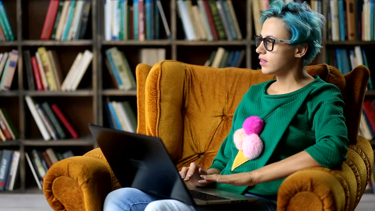 Stock Footage Young Woman Typing On Her Laptop Live Wallpaper Free